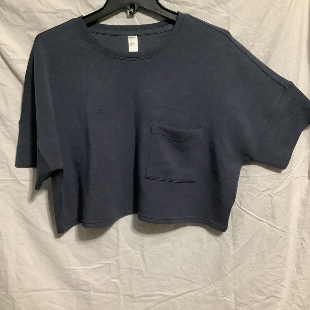SPANX Dark Blue Crop Top XL